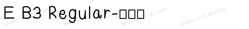 E B3 Regular字体转换